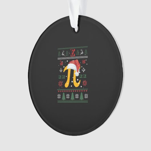 Math Pi Ugly Christmas Gifts Math Teacher for Xmas オーナメント (正面)