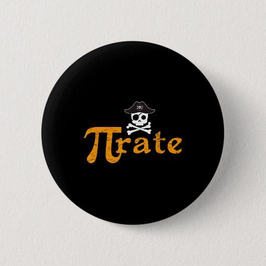 Math Pirate Happy Pi Day 缶バッジ (正面)