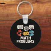 Math Problems Symbols Funny Teacher Byck To School キーホルダー (正面)