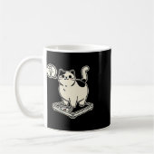 Math Pun Cat i Overate I Over 8 Math おもしろい先生 コーヒーマグカップ (左)