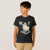 Math Pun Cat i Overate I Over 8 Math おもしろい先生 Tシャツ (正面フル)