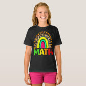 Math Rainbow Leopard新学期Tシャツ Tシャツ (正面フル)