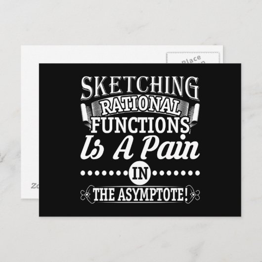 Math Rational Functions Punジョーク ポストカード (正面/裏面)