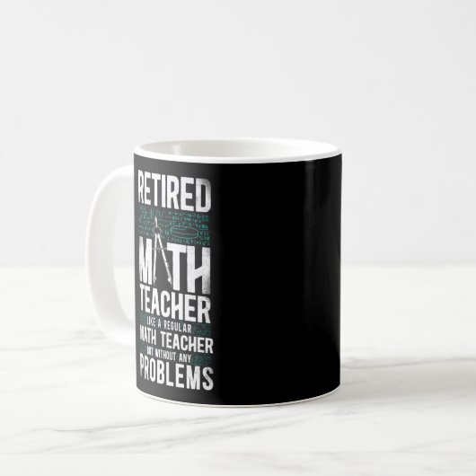 Math Retired Math Teacher Like A Regular Math コーヒーマグカップ (正面左)