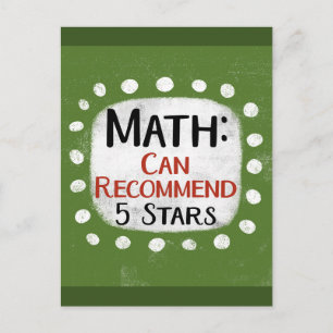 Math Review 5つ星はがき ポストカード