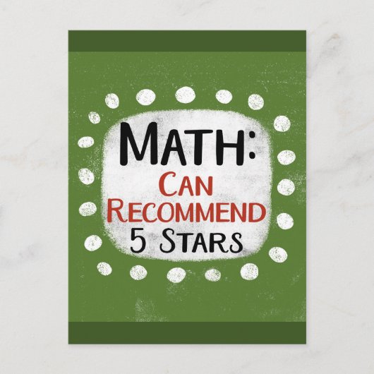 Math Review 5つ星はがき ポストカード (正面)