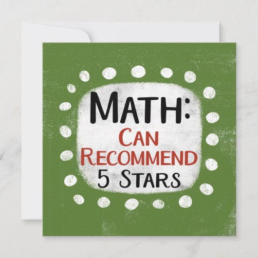 Math Review 5星グリーティングカード カード (正面)