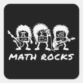 Math Rocks Academic Rock Band Humor スクエアシール (正面)