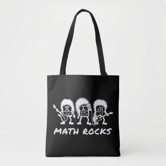 Math Rocks Academic Rock Band Humor トートバッグ (正面)