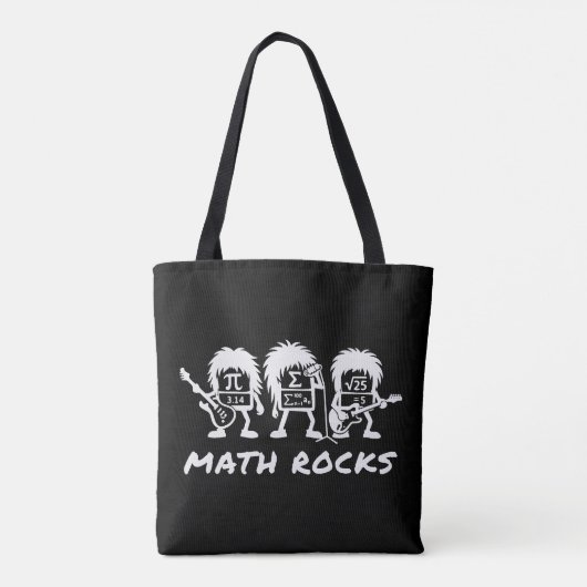 Math Rocks Academic Rock Band Humor トートバッグ (裏面)