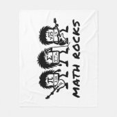 Math Rocks Academic Rock Band Humor フリースブランケット (正面)