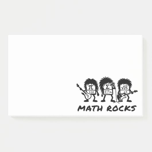 Math Rocks Academic Rock Band Humor ポストイット (正面)