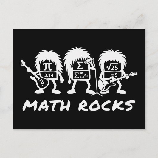 Math Rocks Academic Rock Band Humor ポストカード (正面)