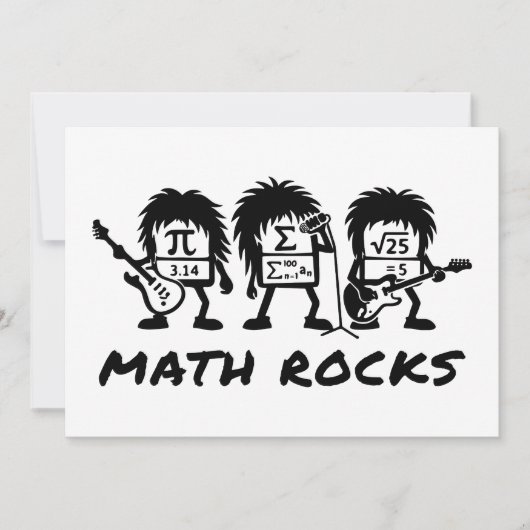 Math Rocks Academic Rock Band Humor 招待状 (正面)
