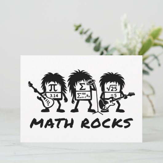 Math Rocks Academic Rock Band Humor 招待状 (スタンド正面)