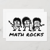 Math Rocks Academic Rock Band Humor 招待状 (正面/裏面)