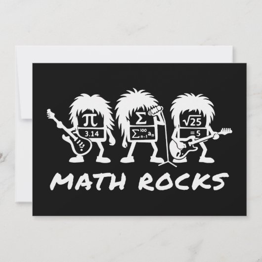 Math Rocks Academic Rock Band Humor 招待状 (正面)