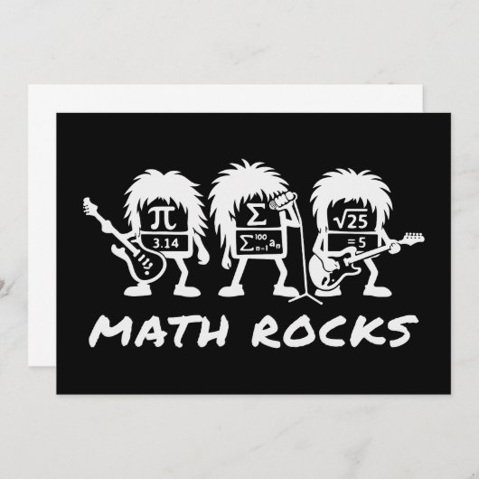 Math Rocks Academic Rock Band Humor 招待状 (正面/裏面)