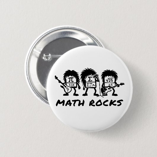 Math Rocks Academic Rock Band Humor 缶バッジ (正面&裏面)