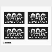 Math Rocks Academic Rock Band Humor 長方形シール (シート)