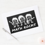 Math Rocks Academic Rock Band Humor 長方形シール (封筒)