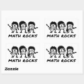 Math Rocks Academic Rock Band Humor 長方形シール (シート)
