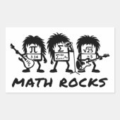 Math Rocks Academic Rock Band Humor 長方形シール (正面)