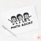 Math Rocks Academic Rock Band Humor 長方形シール (封筒)