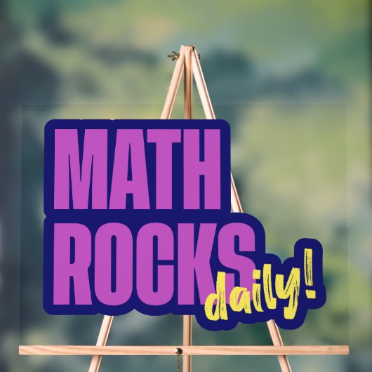 Math Rocks Daily アクリルサイン (ニュートラル)