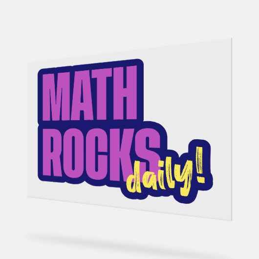 Math Rocks Daily アクリルサイン (傾斜)