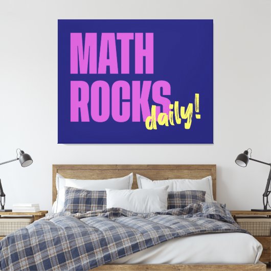 Math Rocks Daily キャンバスプリント (インサイチュ (寝室))