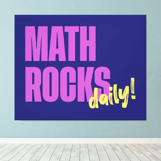 Math Rocks Daily キャンバスプリント (インサイチュ (ウッドフロア))