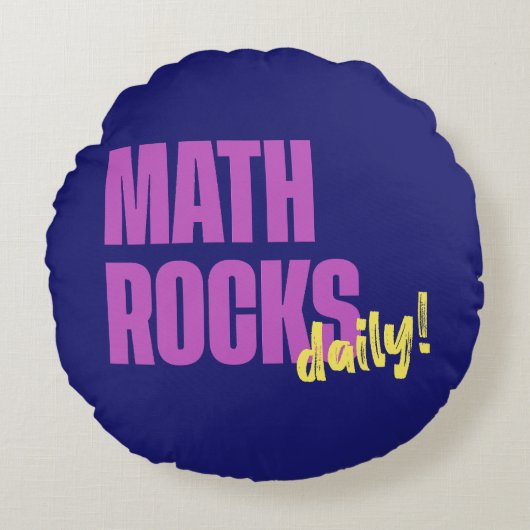 Math Rocks Daily! モダン ラウンドクッション (正面)