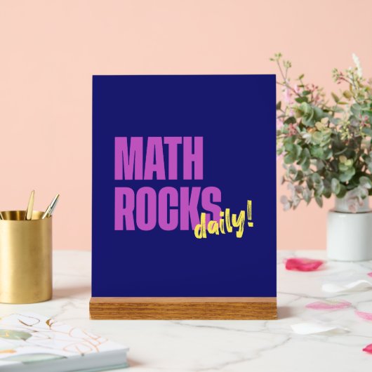 Math Rocks Daily Teacher アクリルサイン (ウェディング)