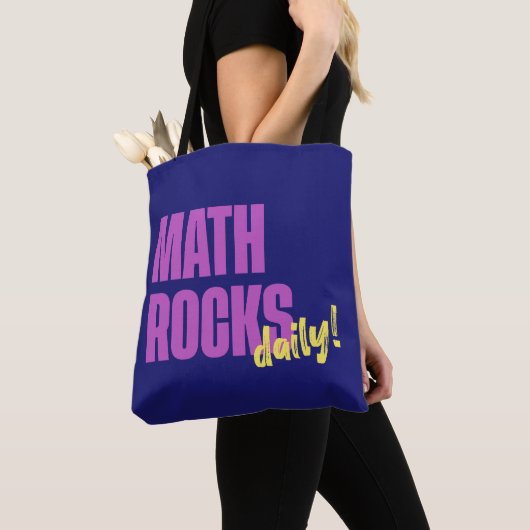 Math Rocks Daily Teacher トートバッグ (クローズアップ)