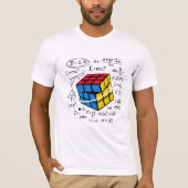 Math Rubik Cube Geometry Formula Nerd Aesthetic Tシャツ (正面)