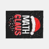 Math Santa Claus Christmas Matching Costume  フリースブランケット (正面(横))