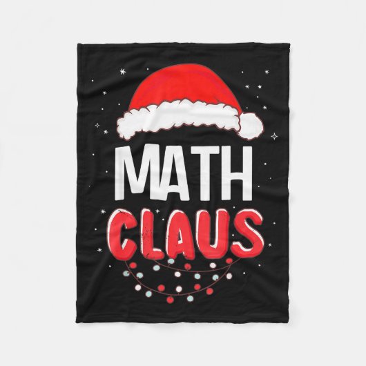 Math Santa Claus Christmas Matching Costume  フリースブランケット (正面)