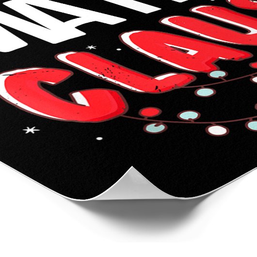 Math Santa Claus Christmas Matching Costume  ポスター (角)