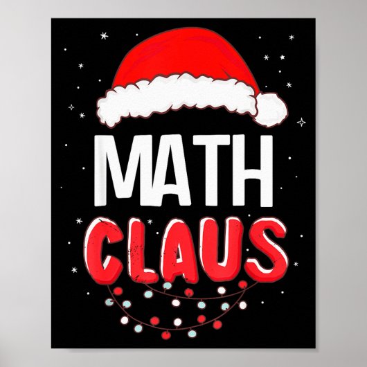 Math Santa Claus Christmas Matching Costume  ポスター (正面)