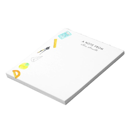 Math school teacher gift notepad ノートパッド (回転)
