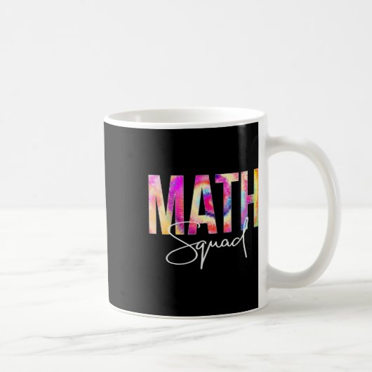 Math Squad絞り染め新学期女性感謝 コーヒーマグカップ (右)