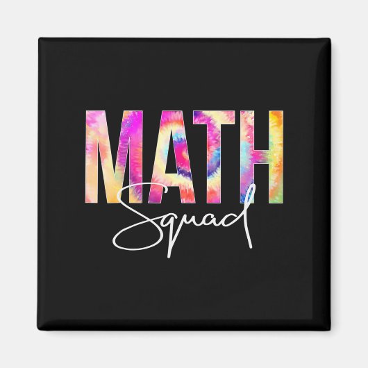 Math Squad絞り染め新学期女性感謝 マグネット (正面)