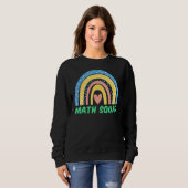 Math Squad Boho Rainbow Student Math先生戻る スウェットシャツ (正面フル)