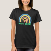 Math Squad Boho Rainbow Student Math先生戻る Tシャツ (正面)