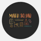 Math Squad Math先生Math ラウンドシール (正面)