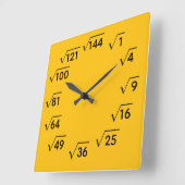 Math Square Root Wall Clock スクエア壁時計 (傾斜)