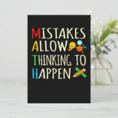 Math Student Mistakes Mathematics Maths Teacher サンキューカード (スタンド正面)