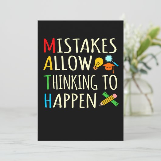 Math Student Mistakes Mathematics Maths Teacher サンキューカード (スタンド正面)