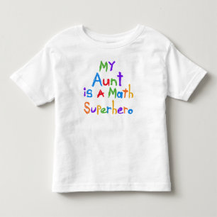 Math Superhero T-shirtsおよびギフト私の叔母さん トドラーTシャツ